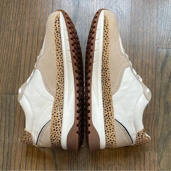 Madewell Kickoff Trainer Sneaker in Leather and Spot Dot Calf Hair Women’s 6 - Picture 7 of 11